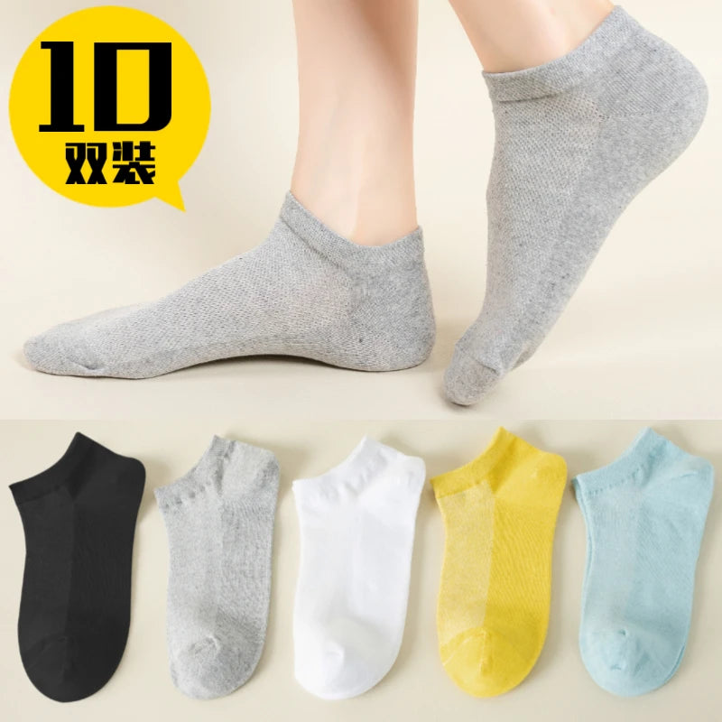 5 Pairs Letter Print Socks Comfy & Breathable Sports Short Socks Women's Stockings & Hosiery Soft & Comfy All-match Short Socks