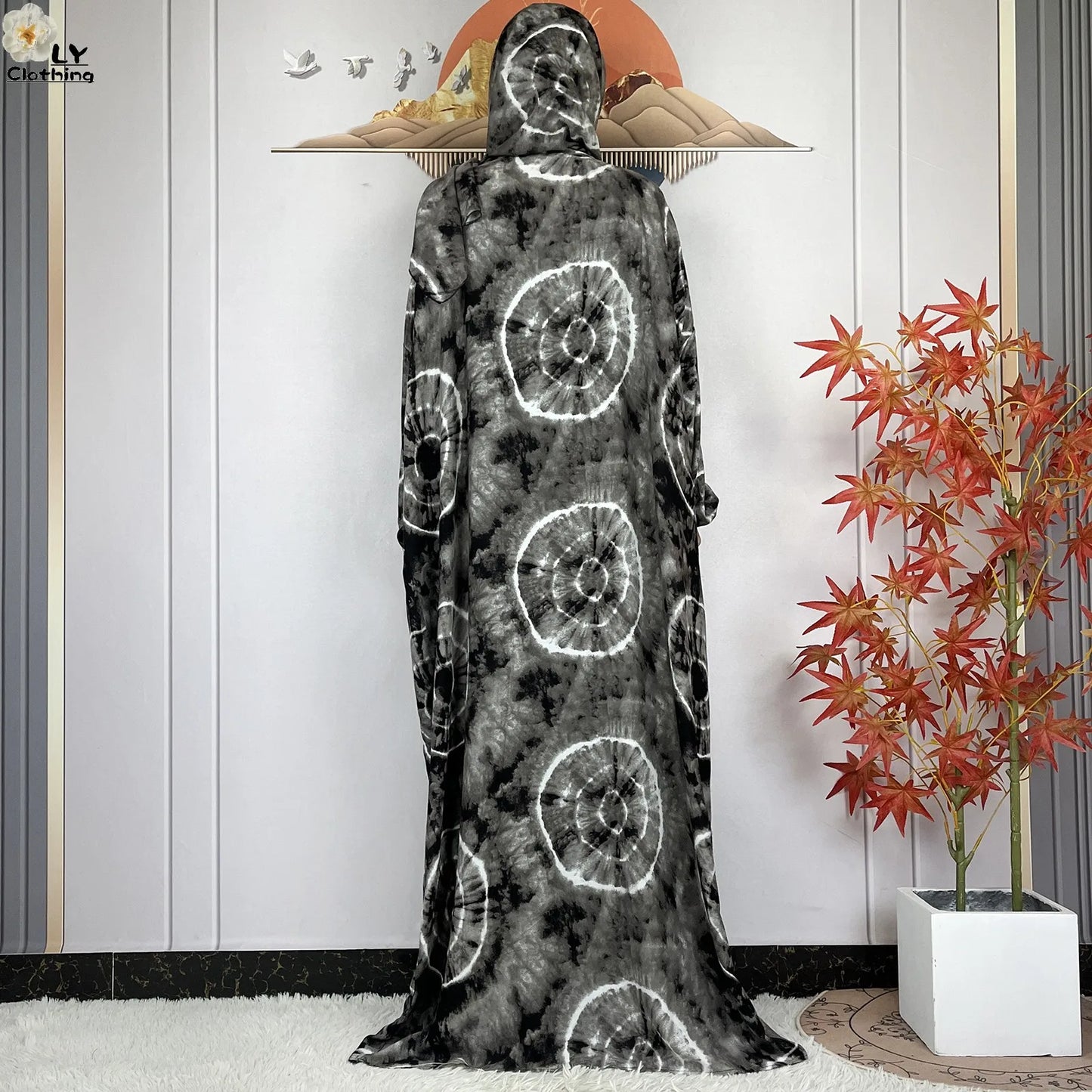 New Muslim Long Sleeved Cotton For Women Ramadan Prayer Turkey Middle East Femme Robe Floral Loose African Abaya Dress Scarfs