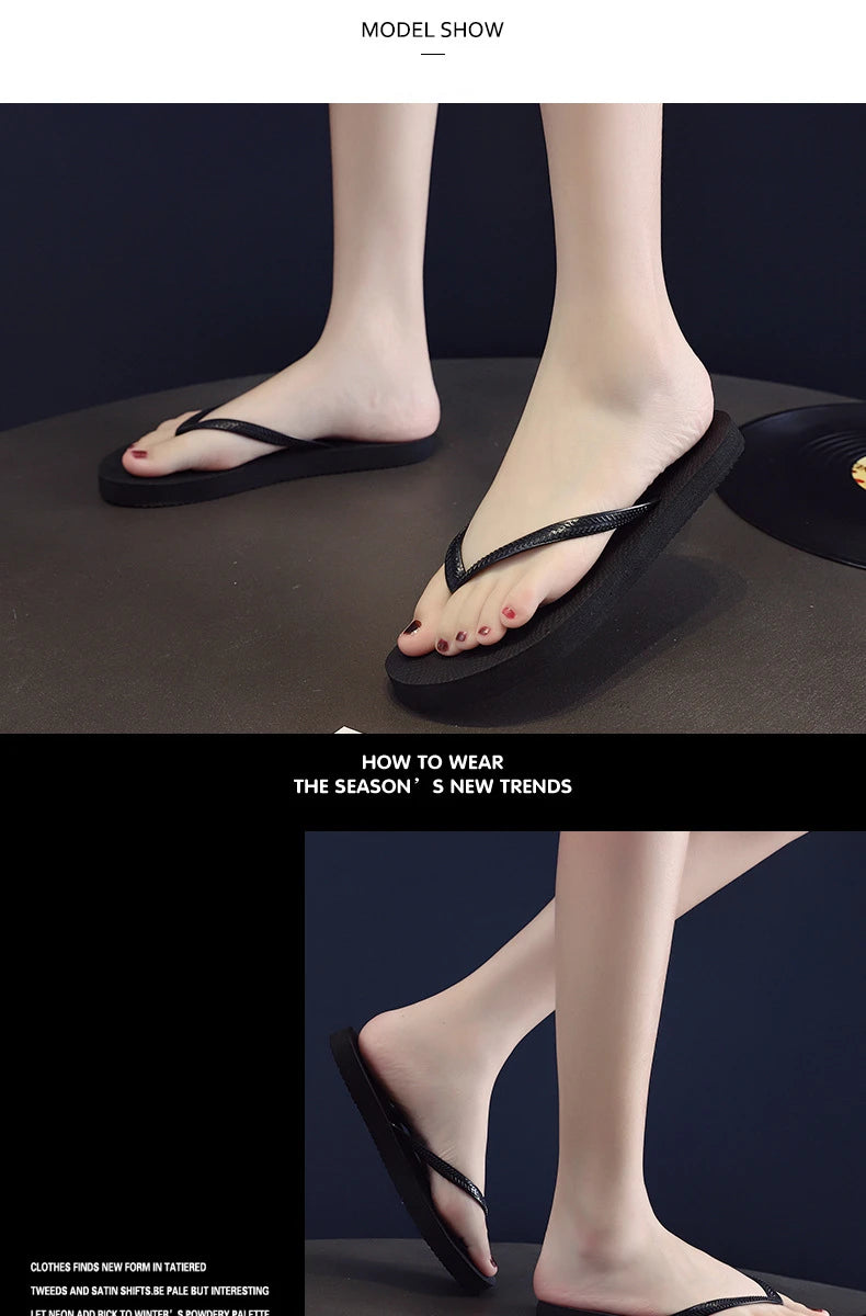 Solid Color Non-slip Leisure Couple Slippers Women Summer Beach Slippers Outdoor Women Flip Flops Breathable Beach sandals women